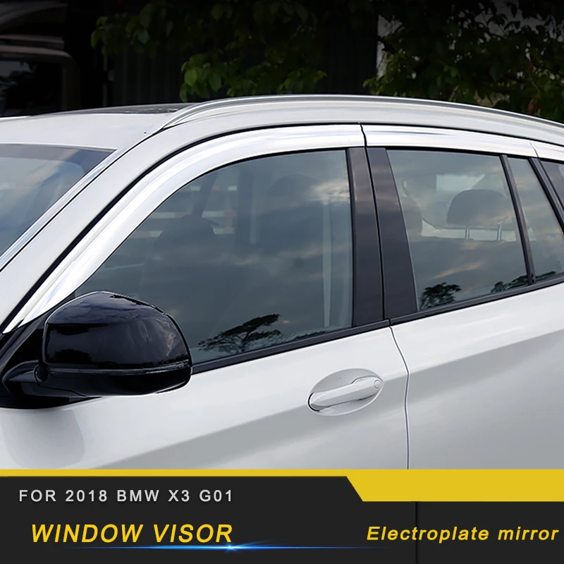 

for 2018 2019 BMW X3 G01 Car Styling Window Sun Rain Shade Protector Cover Trim Frame Sticker Exterior Accessories