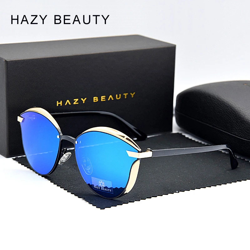 

2019 Beautiful Women Retro Alloy Sunglasses Fashion Coated Sunglass Original Polarized Package Sun glases Vintage Oculos UV400