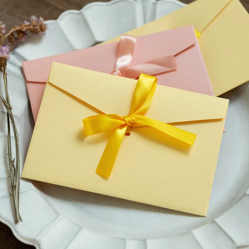 40pcs Set Vintage Bow Pearl Colorfull Blank Mini Paper Envelopes