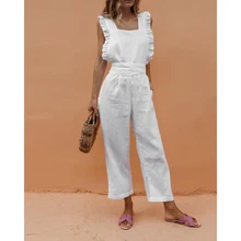 Paris Girl Casual Rompers Womens Jumpsuit Solid Ruffle Slim Overalls Bandage Backless Long Pants Women Jumpsuit Salopette Femme Paris Girl Casual Rompers Womens Jumpsuit Solid Ruffle Slim Overalls Bandage Backless Long Pants Women Jumpsuit Salopette Femme