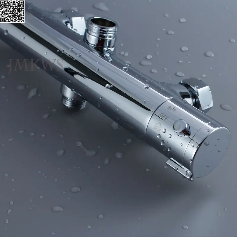 

JMKWS Bath Mixer With Shower For Thermostatic Head Bathroom Shower System Faucet Tapping Contemporary Temperature Control Valve
