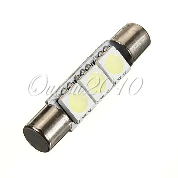 

10x White 31mm 3 SMD 5050 LED Car Auto C5W Interior Dome Festoon Vanity Mirror Sun Visor Lights Bulb Lamp DC12V