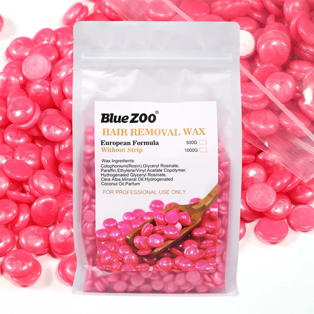Pro 500g/1000g Depilatory Wax Beans Hot Film Hard Waxing Bean Pellets No Strip Body Face Women Bikini Hair Removal Bean Tools