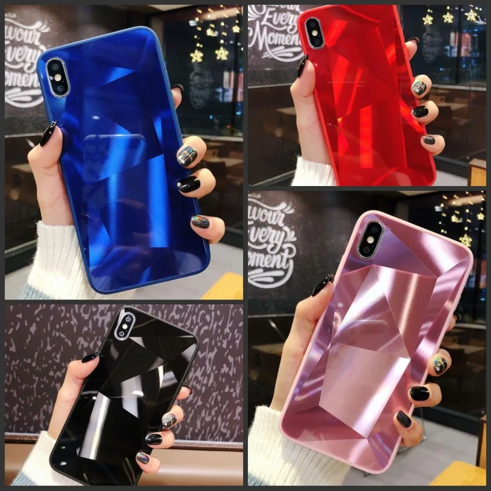 Алмаз текстуры жесткий чехол для huawei p30 Pro p30lite p20 lite P20Pro Y9 2019 Y7 Y6 P smart | Мобильные