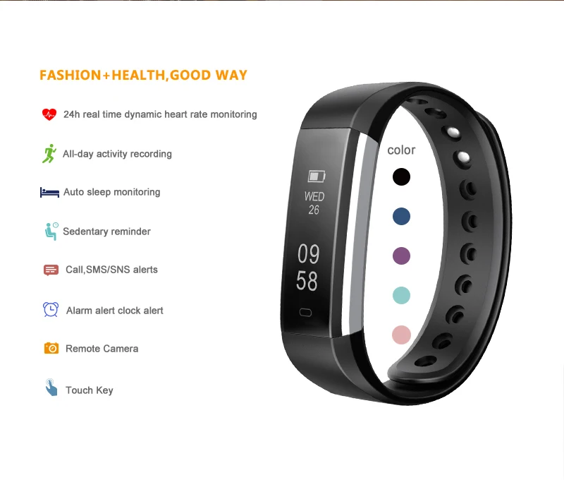 EnohpLX ID115 HR Plus смарт спортивный Браслет фитнес часы активность пульсометр