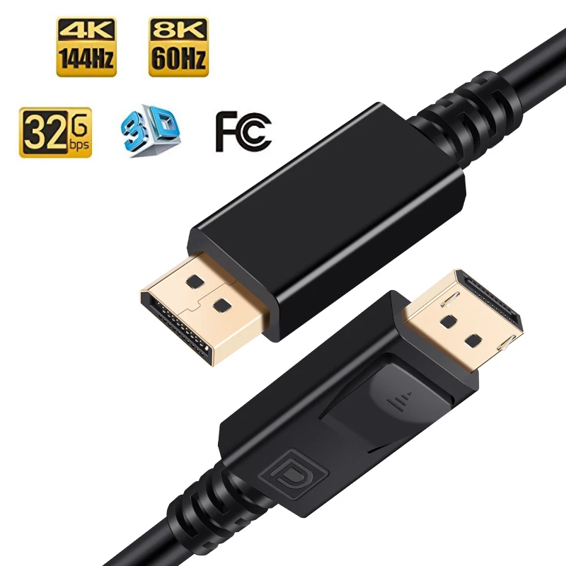 Displayport 1 4 кабель 8K DP1.4 папа Поддержка 32 Гбит/с 8k @ 60Hz 4k 140Hz DP для монитора проектора