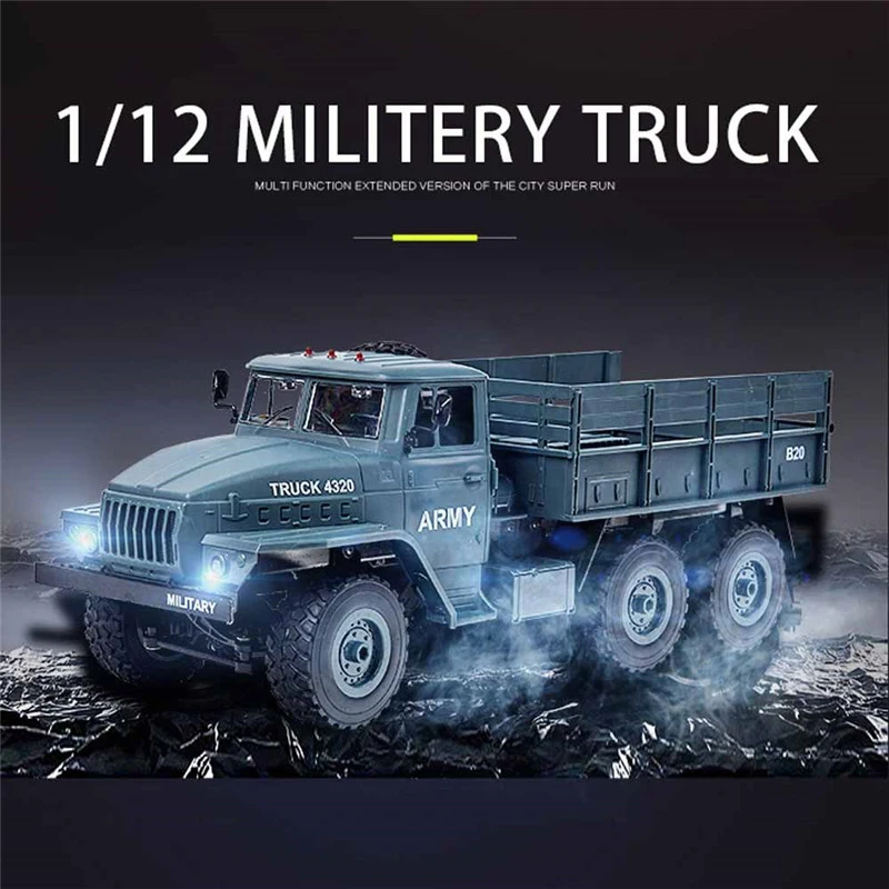 

2.4G 1:12 M35A2 Army MilitaryTruck Remote Control Truck Six-wheel Drive Full Proportion Climbing Off-Road Truck Load weight 2kg