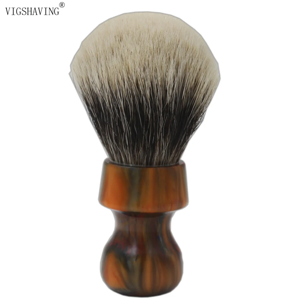 30mm Knot Colorful Resin Handle Finest Badger Hair Shaving Brush for Barber Shave Toolin