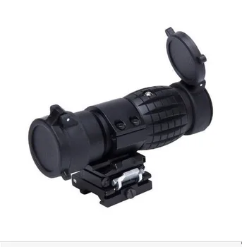 

Hunting Tactical 3X Magnifier Scope Sight with Flip To Side Mount for 20mm Outdoor Riflescope Optical sights W/ QD mount