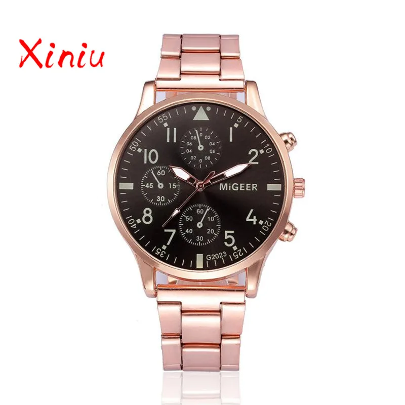 Men Quartz Watch Luxury Brand Business Three Eyes Stainless Steel Band Military Wrist Watch Relogios Masculino erkek kol saati -