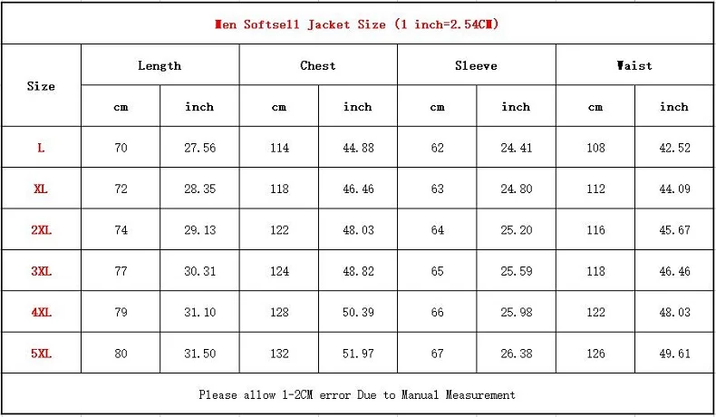 Men Size
