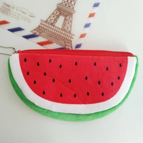 Watermelon Pencil Case Plush Fruit Pencil Case for Girls Boys Cute ...