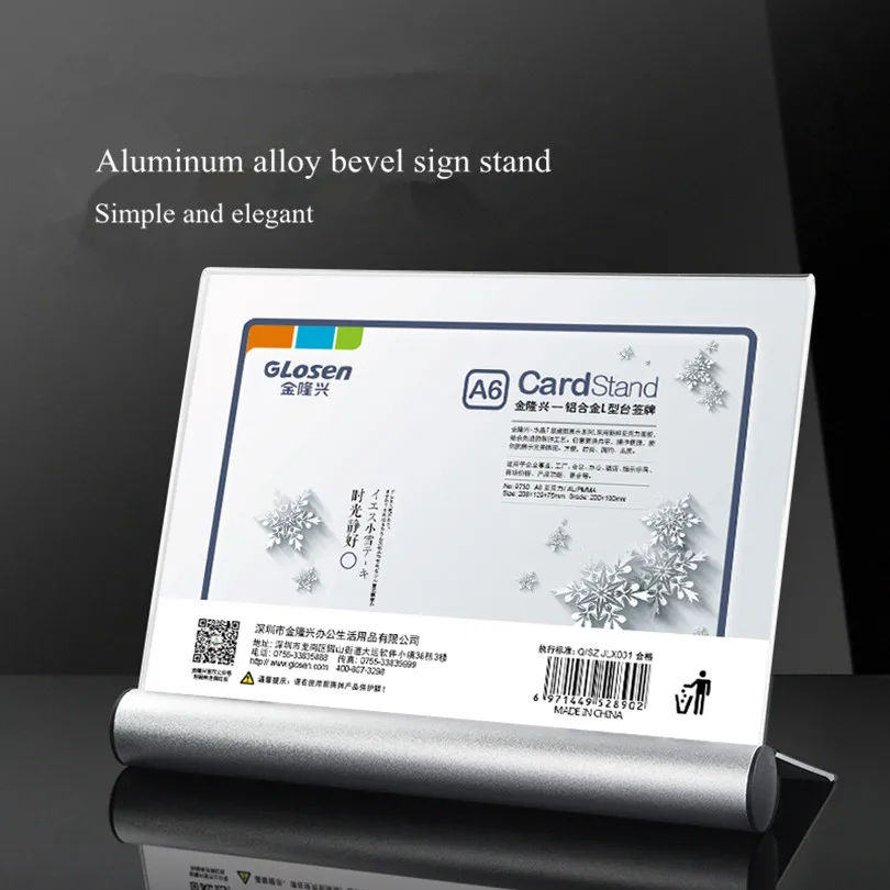 

Freestanding Bent Clear Acrylic Poster Menu Holder Perspex Leaflet Display Stand Table Stand Restaurant Menu Sign Holder