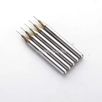 

5x Titanium Nitride Coated Carbide PCB Dremel Jewelry CNC Drill Bits Router 0.2mm