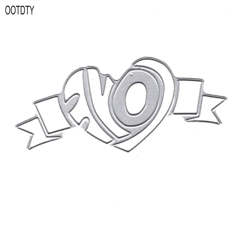 

Heart Metal Cutting Dies Stencil DIY Scrapbooking Album Stamp Paper Card Embossing Crafts Decor OOTDTY