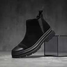Fashion classic Martin boots men's shoes high tooling boots Korean version of the trend of wild boots British wind leather boots the european men s leather boots martin station vintage trend of korean men s boots high shoes breathable casual shoes