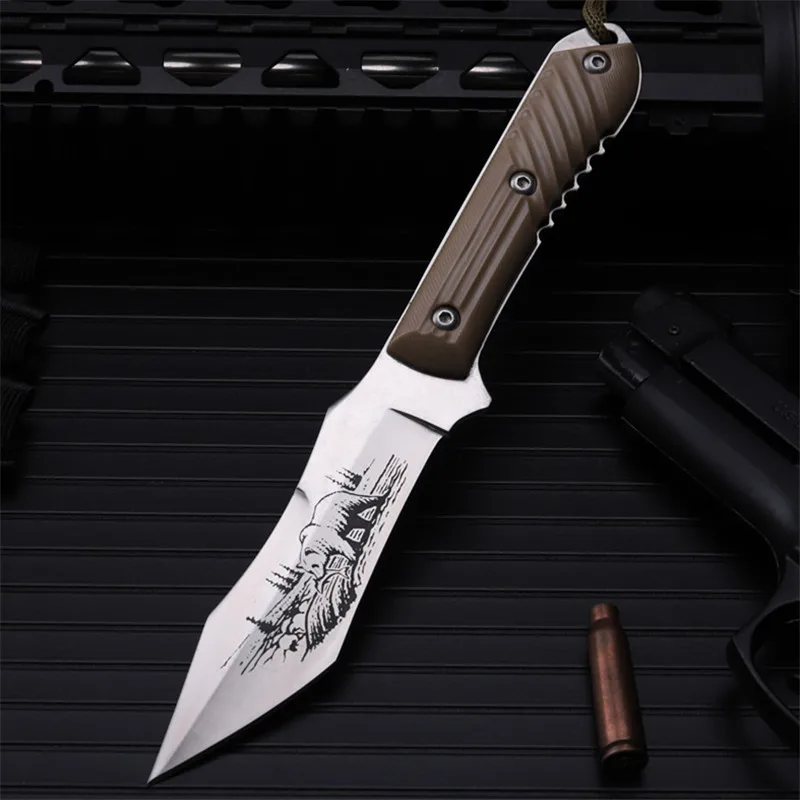Outdoor self-defense field high hardness saber wilderness survival of folding knife bears fruit knife small straight tools