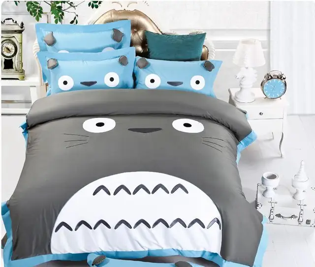 new 100 cotton best quailty totoro bedding twin queen king bed totoro bed sheet