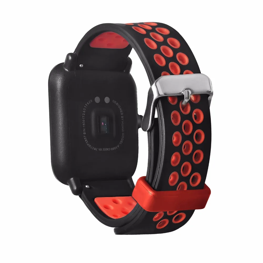 Спортивный силиконовый ремешок Bip для Xiaomi Huami Amazfit, браслет для Huami Amazfit Bip Bit, ремешок на запястье 20 мм