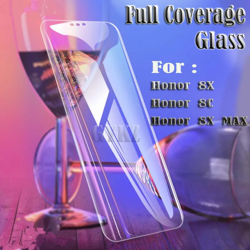 

2Pcs Full Coverage Tempered Glass For Huawei Honor 9X 8X MAX Screen Protector Explosion proof glass For Honor 9X 8X glass film