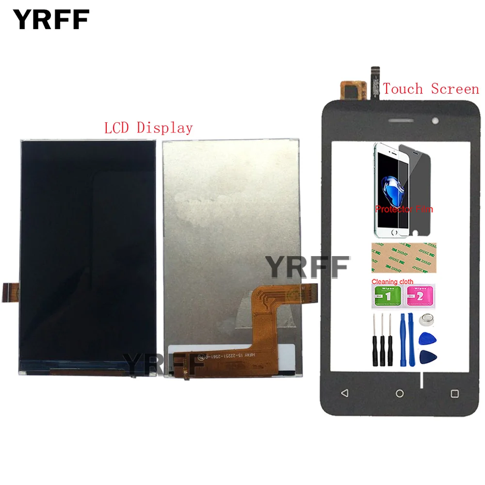 

Mobile LCD Display For Fly FS405 Phone LCD Display Touch screen Display Touch Screen Digitizer Panel FS 405 Tools Protector Film