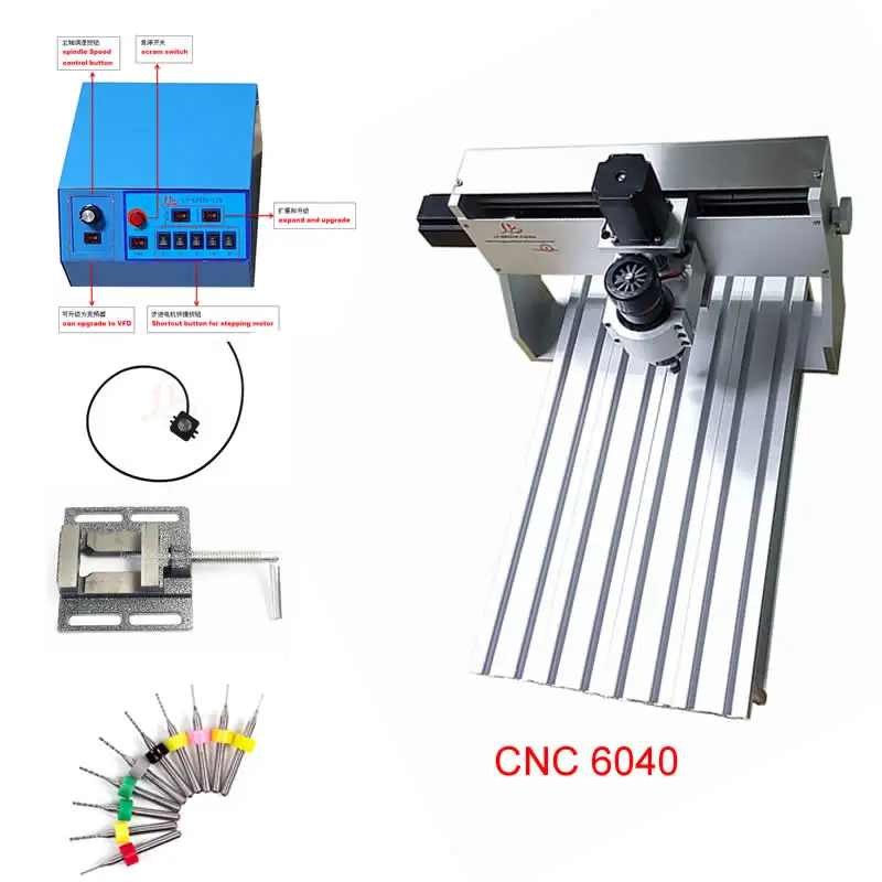 

CNC 6040 3AXIS milling machine mach3 control wood router mini work area 400x600x60mm
