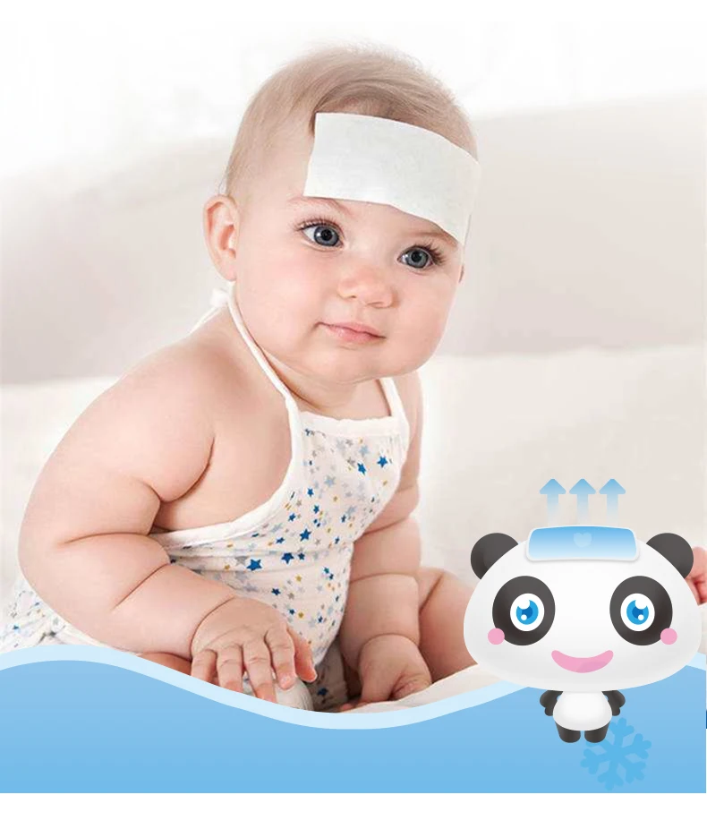

4pcs/box Fever Cooling Gel Patch Migraine Headache Pain Relief Fever Muscle Ache Sprains Baby Kids Adult Home Health Care