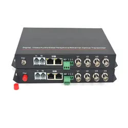 4CH видео/100 Mbps Ethernet/RS232 данных по Волоконно-Оптические медиаконвертеры передатчик и приемник-одномодовый волоконно-оптический 20 км