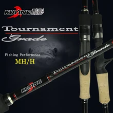 KUYING 2.1M Tournament Double tips MH H super Light Casting Spinning optional Lure Fishing Rod Pole Stick free shipping