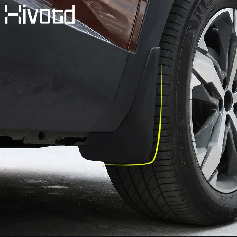 

Hivotd for peugeot 3008 3008GT car exterior accessories car mud flap guard cover Front Rear burst splash Mud flaps trim 2017
