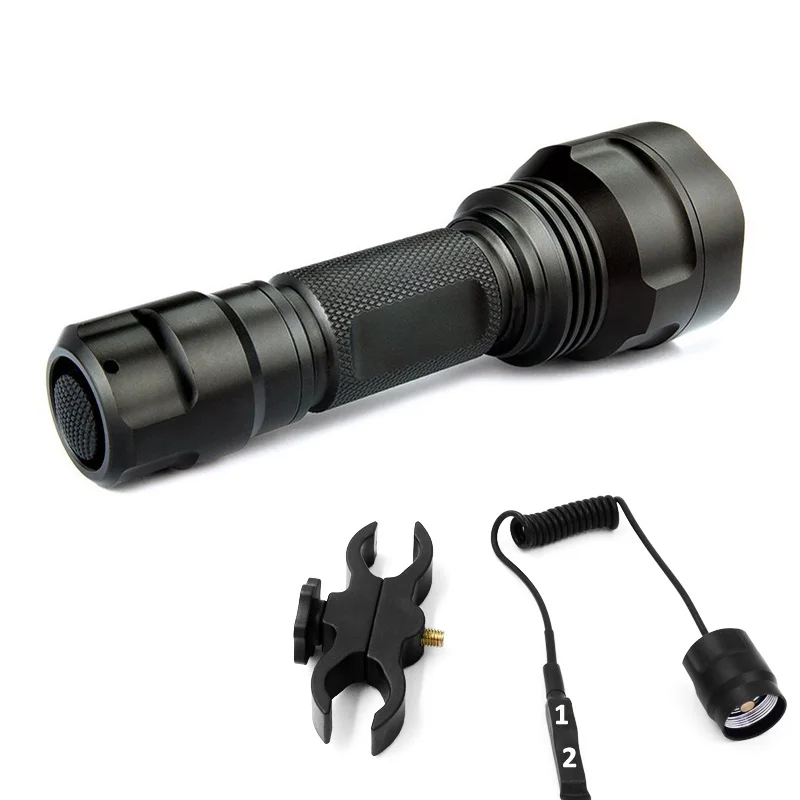 

Zoomable UF-1505 Tactical LED Flashlight 18650 Infrared IR 850nm / 940nm Flash light Hunting Mount Remote switch