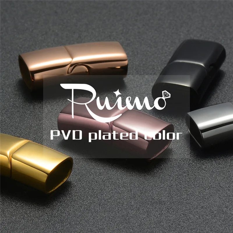 Магнитные застежки RUIMO из нержавеющей стали 316l черного золота 10 мм 12 плоские для