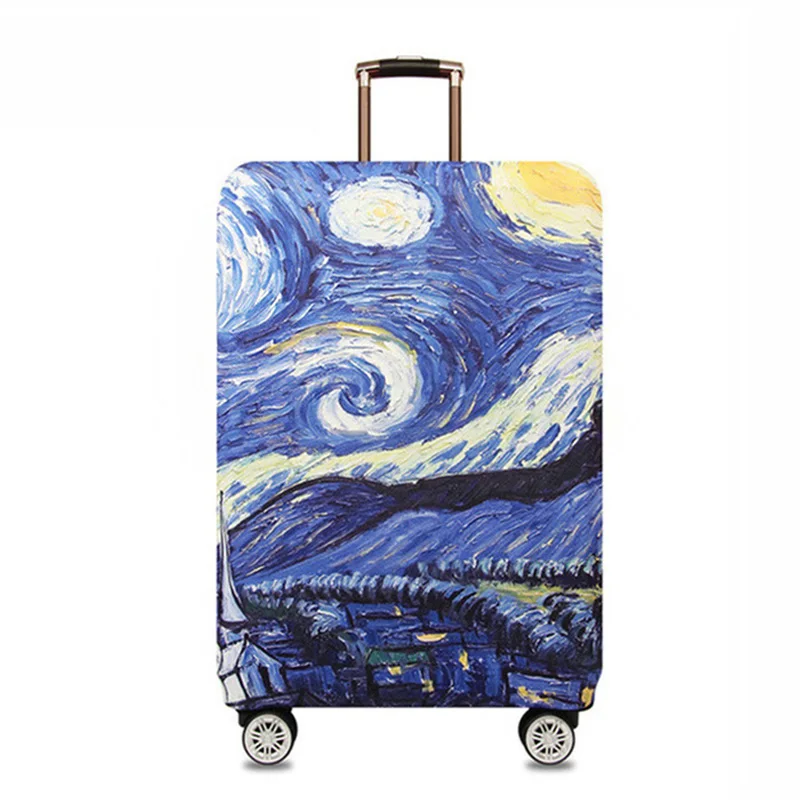 Креативный багажный чехол из спандекса для путешествий, защитный чехол с 18-32 чехлом для багажа, эластичный моющийся чехол для чемодана - Цвет: B1 Luggage cover