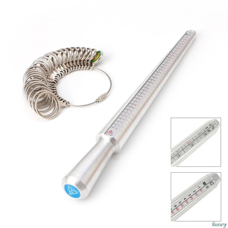 Finger Sizing Measure Stick Sizing Measure Metal Ring Sizer Mandrel