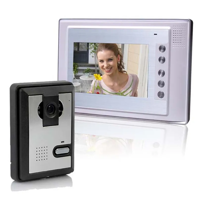 

7 Inch Video Door Phone Doorbell Intercom Kit 1-camera 1-monitor Night Vision