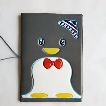 

14*9.6CM PVC Leather Credit Card Holder,Cartoon The penguin Goo ID Card Bag,Business Porte Carte Simple,Travel 3D Passport Cover