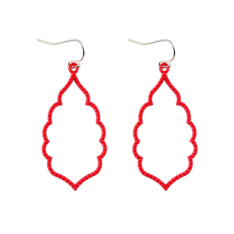 

ZWPON 2018 New Matte Colored Frame Morocco Earrings for Women Trendy Brand KS Jewelry Fashion Gold Statement Earrings Wholesale