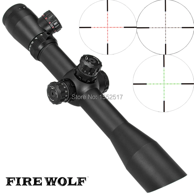 

FIRE WOLF Mark 4 M4 4-12x40 Mm AO Illuminated Mildot Side Wheel Hunting Scope