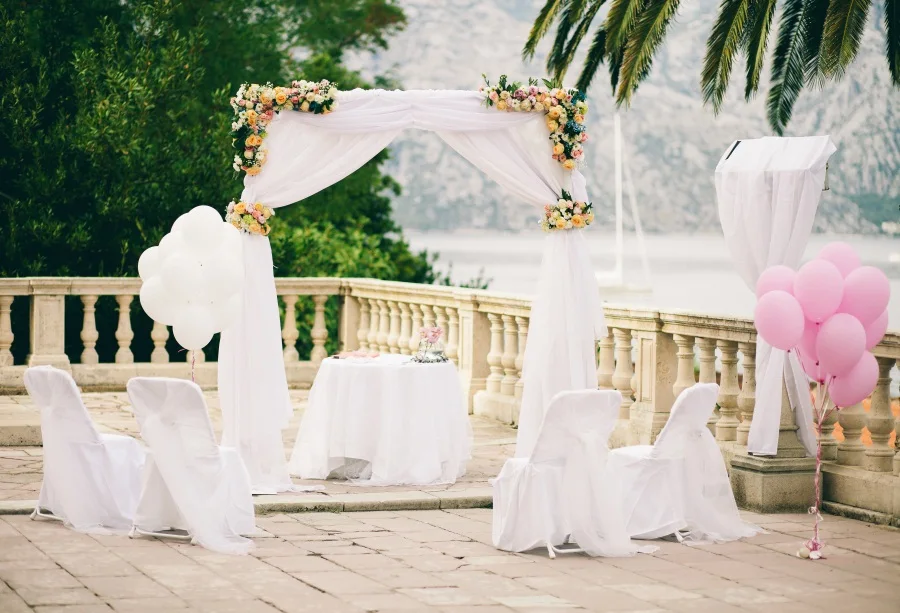 Laeacco Park Curtain Flowers Balloons Photocall Wedding Photo Backgrounds Customized Photographic Backdrops For Studio | Электроника