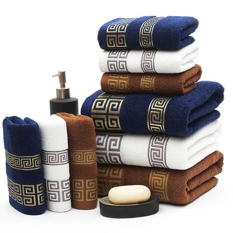 High quality 3pcs/set cotton bath towel set jogo de toalhas de banho 1pc bath towel brand 2pcs