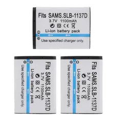 3 шт./лот Замена Батареи для камеры SLB-1137D 1137d для Samsung hmx-e10 nv100 hmx-e10op hmx-e10bp hmx-e10wp