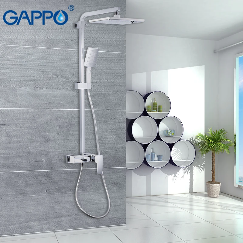 GAPPO Душевая система латунная ванная душевой набор настенный Массажная душевая головка для ванной смеситель для ванной Душевой кран краны