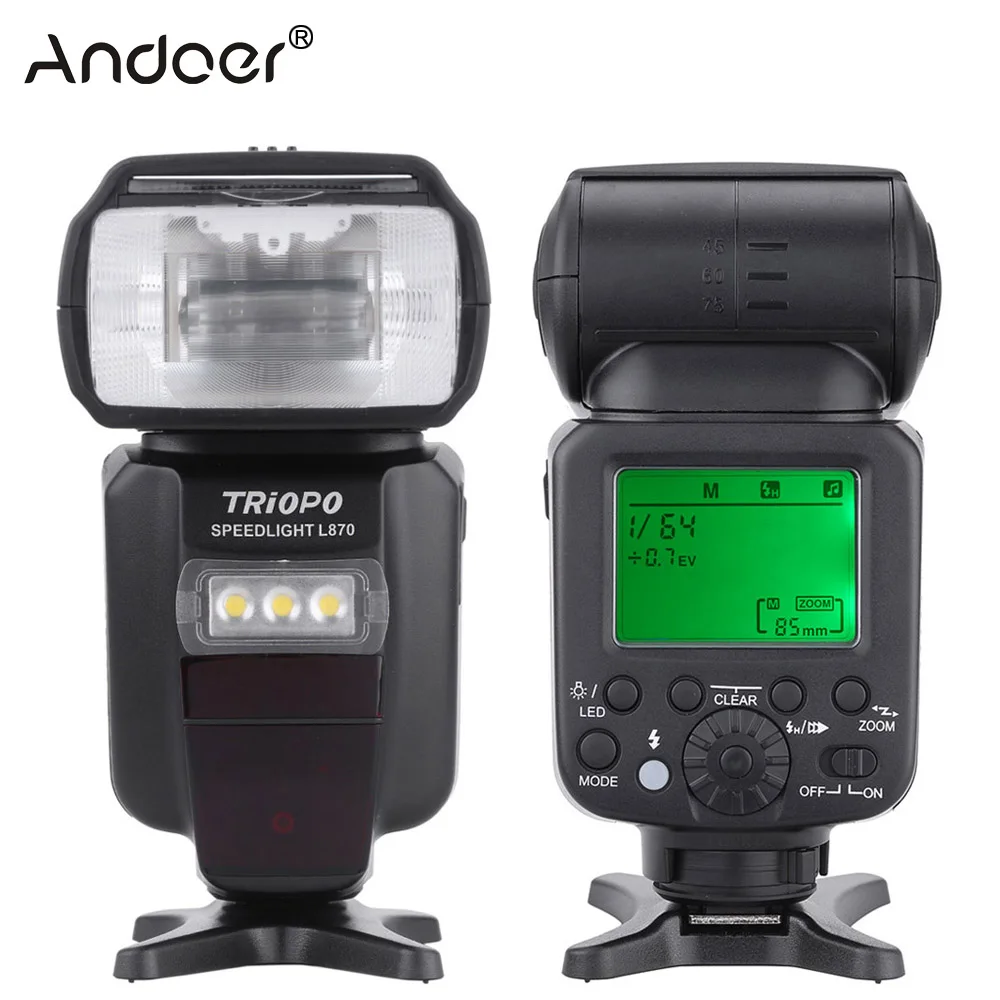 TRIOPO E-TTL L870 GN58   -i-TTL Master-Slave  speedlite HSS 1/8000  Canon EOS Nikon DSLR 