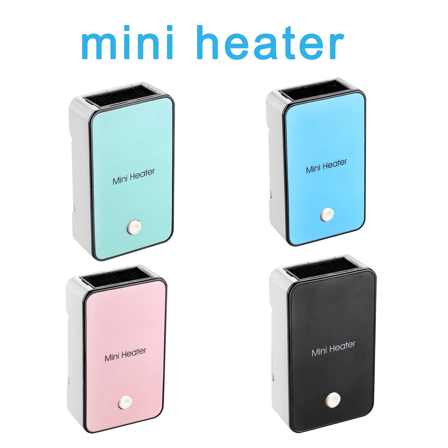 

four colors Portable Mini Fan Heater Portable Desktop Heaters Small Energy Saving Heaters On Office Desk Electric Heaters