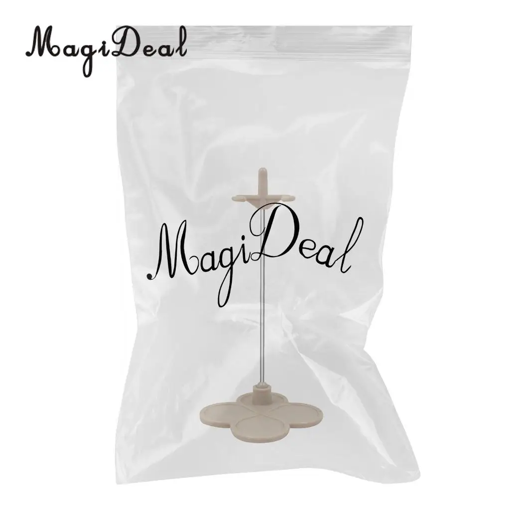 Light Brown Plastic Clover Base Display Stand Holder for 12' Neo Blythe Doll or Licca Kurhn DAL Obitsu 