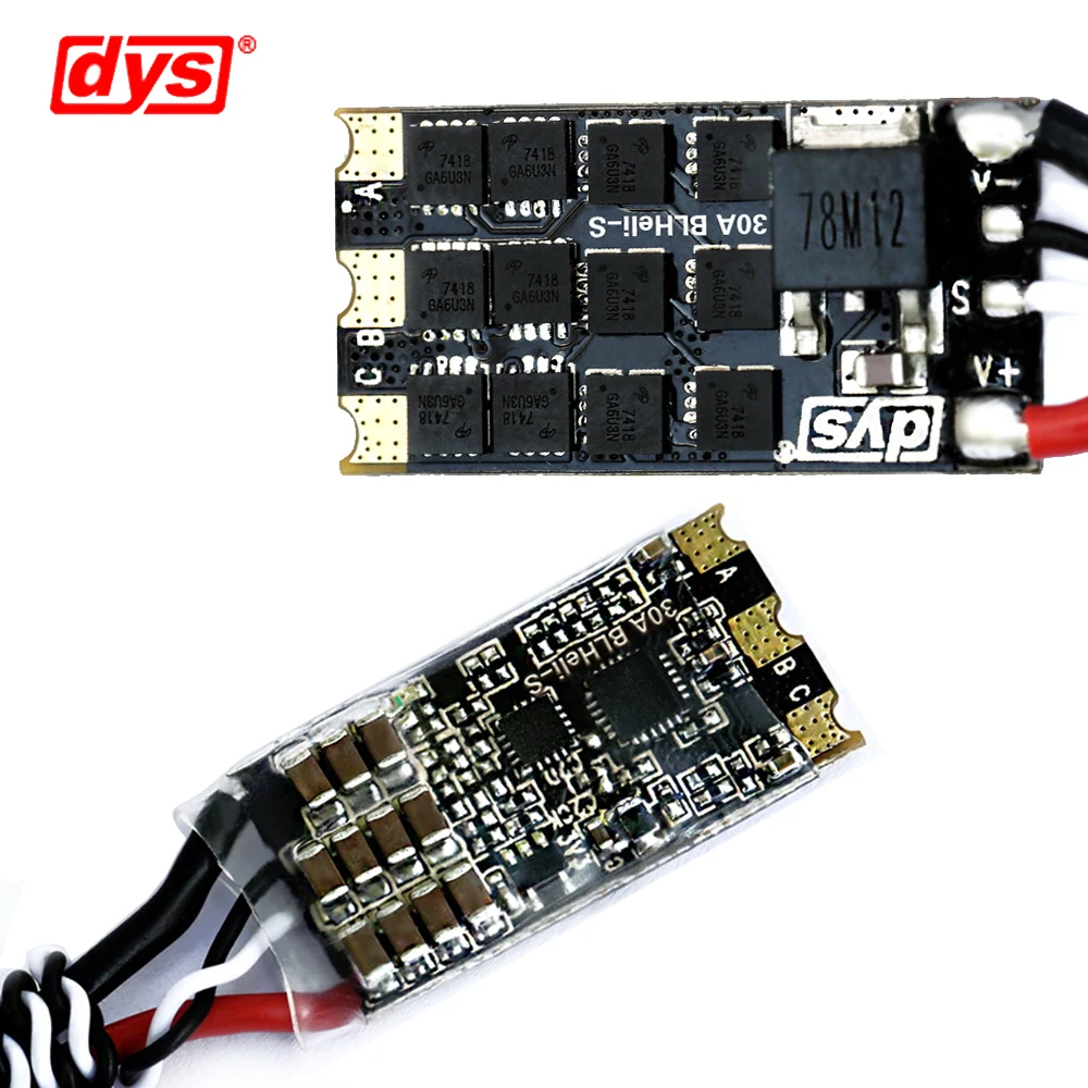 1 шт. оригинальный DYS ESC XSD 30A V2 3 5S BLHeli_S поддерживает Dshot600 Dshot300 для FPV