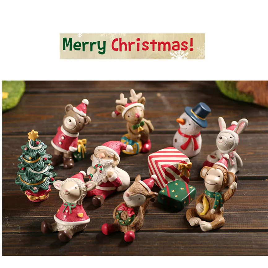 Винтажный домашний декор, миниатюрные рождественские животные, сделай сам, аксессуар для рукоделия, украшения для дома и сада, внутреннее украшение
