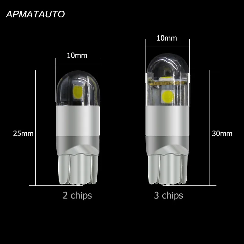 2x T10 W5W 3 SMD для чипы samsung парковочная лампа бокового света светодиодный составной детали спирального кабели для Тойота Crown Vois Camry Highlander Previa RAV4 Yaris 12 V