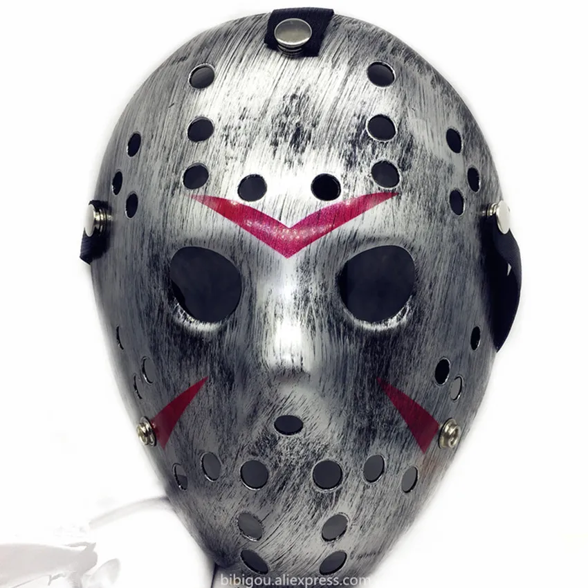 BIBIGOU Party Mask Scary Jason Mask Silver Party Masks 2PCS Jason Voorhees Freddy Hockey