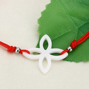 No.54 2pcs 2 шт./лот, керамические браслеты с Красной веревкой, черные струнные регулируемые браслеты для женщин и мужчин, аксессуары ручной работы, ювелирные изделия для влюбленных - Окраска металла: No.54 2pcs